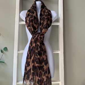 TALBOTS Leopard Print Extra Long Scarf